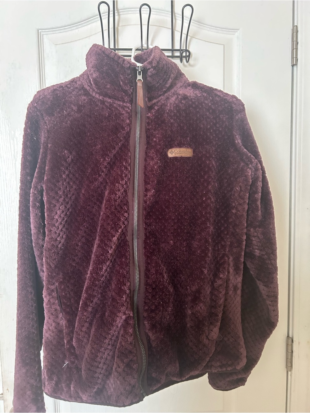 Columbia Women's Plush Full-Zip Teddy Jacket in Deep Burgundy